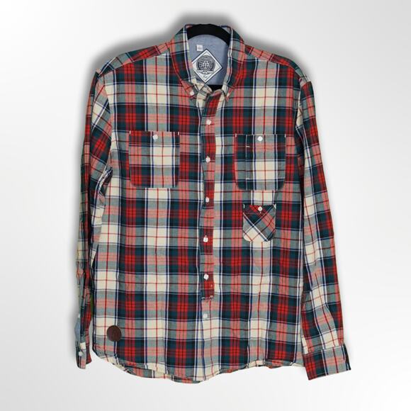 Amongst Friends Other - Amongst Friends Plaid Button-Down Shirt - Size Large